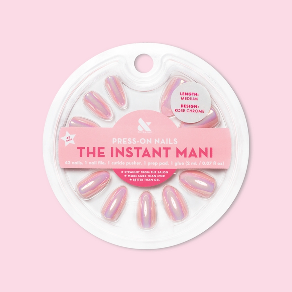 Olive & June Rose Chrome Press On Nails